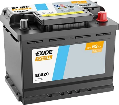 Exide EB620 12V 62Ah 540A Standart Akü ( Üretim Tarihi:2025 ) ürün görseli 1