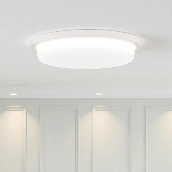 36 Watt 4000 Kelvin Led İç ve Dış Mekan 3200 Lümen Plastik Tavan ve Duvar Armatürü, Led Tavan Aplik - Resim 4