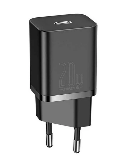 Baseus Super Si Hızlı Şarj 20W Type-C Hızlı Şarj Adaptörü-Siyah ürün görseli