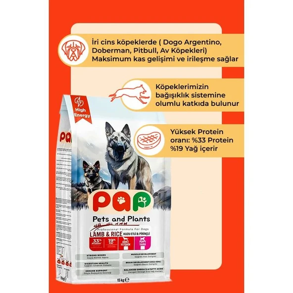 PETS AND PLANTS YETİŞKİN KÖPEK MAMASI 15 KG ürün görseli 1