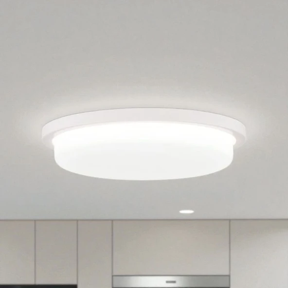 36 Watt Beyaz Işık Ledli İç ve Dış Mekan 3200 Lümen Plastik Tavan ve Duvar Armatürü, Led Tavan Aplik - Resim 2