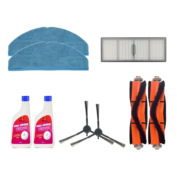 Philips ile uyumlu HomeRun 7000 Serisi Aqua XU7000 Robot Süpürge Ultra Bakım Seti 9 parça ürün görseli 1