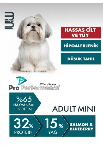 Pro performans PRO PERF.ADULT MINI DOG SALMON & BLEBERRY 2 KG - Resim 4