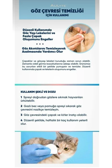 MOFELYA AULYTE KEDİ KÖPEK TEMİZLİK VE BAKIM 200 ML YARA KESİK TAHRİŞ BAKIMINDA YARDIMCI OLUR - Resim 4