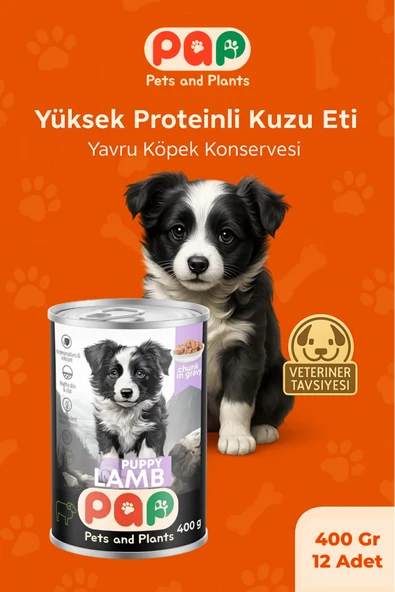 Pets and Plants Kuzu Etli Yavru Köpek Konservesi 400 Gr.x 12 Adet ürün görseli 1