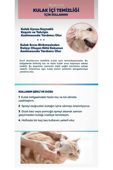 MOFELYA AULYTE KEDİ KÖPEK TEMİZLİK VE BAKIM 200 ML YARA KESİK TAHRİŞ BAKIMINDA YARDIMCI OLUR - Resim 3