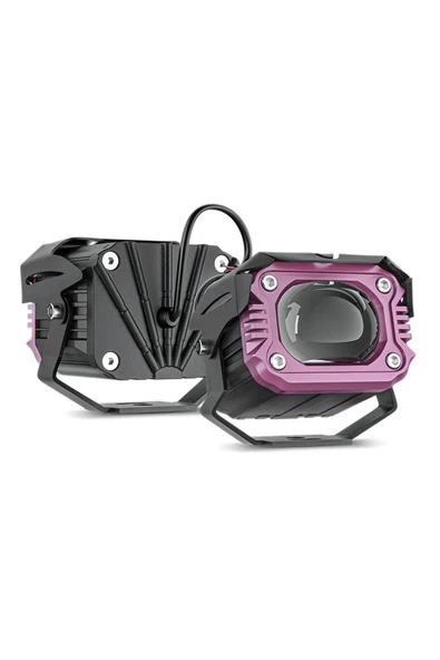 ASTRALED 1 Adet Motosiklet Modlu Lazer Led Sis Farı Çift Renk Beyaz Sarı Ultra Güçlü Sis Farı - Resim 7