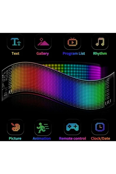 ASTRALED Matrix Şeytan Göz Kayar Led Panel Tabela Uzaktan Kumandalı Telefon Üzerinden Kontrol - Resim 5