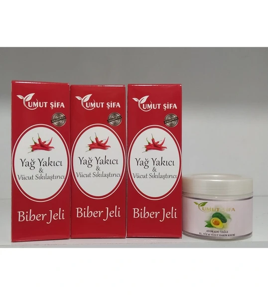 UMUT ŞİFA 3 Adet Biber Jeli + Avakado Kremi ürün görseli