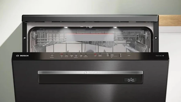 Bosch SMP6ENC60T Solo Bulaşık Makinesi 6 Programlı Siyah Inox - Resim 2