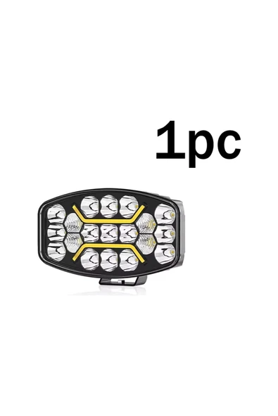 ASTRALED 10'' Beyaz-Turuncu LED Çalışma Lambası Spot Projektör + Tır Kamyon Road 12-24VOLT - Resim 2