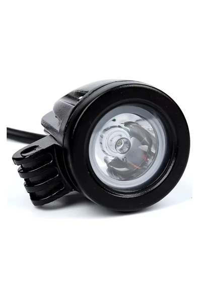 ASTRALED Motosiklet Sis Farı Beyaz Güçlü LED Far Odaklamalı Yuvarlak LED (1 Adet) - Resim 2