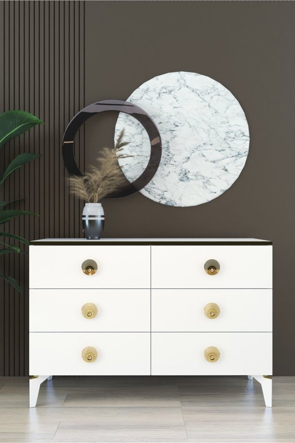Tocco 1053 İpek 6 Çekmeceli 120 cm Mega Şifonyer - 2