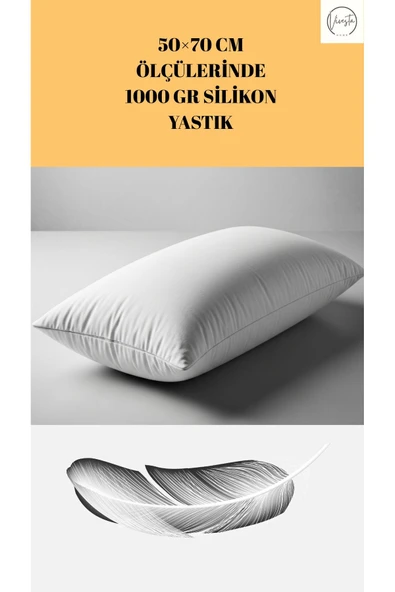 Vivesta Home 1000 Gram Silikon Yastık – Ortopedik, Rahat ve Yumuşak Uyku Yastığı ürün görseli 1