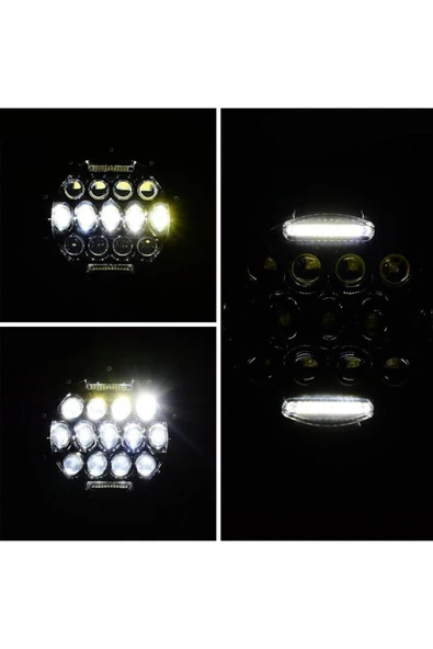 ASTRALED 7 Inç H4 Soketli Kısa-Uzun ve Gündüz Ledi Özellikli Off Road, Motosiklet Ledi (1 Adet) - Resim 3