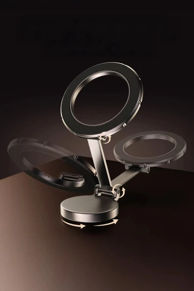 ASTRALED Magsafe Mıknatıslı Manyetik Stand Araç Içi Telefon Tutucu (WİRELESS ŞARJ YAPMAZ) Siyah - Resim 2