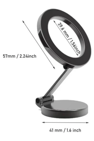 ASTRALED Magsafe Mıknatıslı Manyetik Stand Araç Içi Telefon Tutucu (WİRELESS ŞARJ YAPMAZ) Siyah - Resim 4