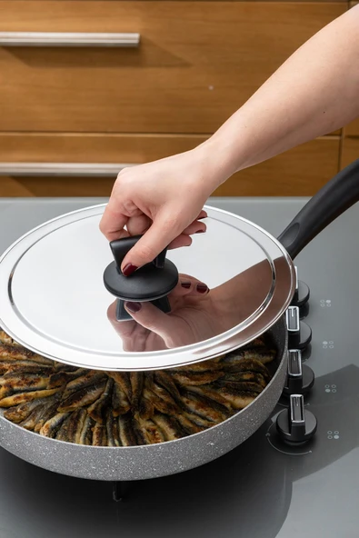 Rosa Granit Balık Tavası 30 cm - Resim 5