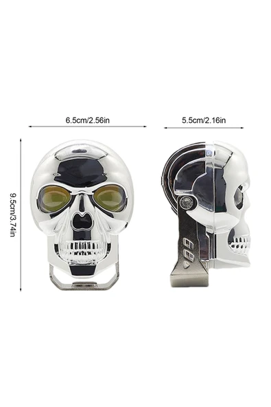 ASTRALED 1 Adet Gümüş Kuru Kafa Atv Utv Scooter Motosiklet LED Spot Far Sürüş Sis Gidon Lambası ürün görseli