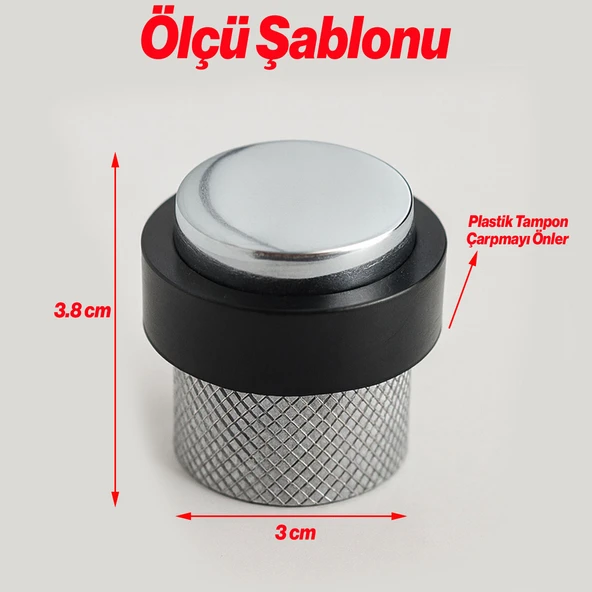 Metal Krom Tırtıklı Kapı Tamponu Kapı Çarpmasını Önleyen Duvar Koruyucu Dayanıklı Kapı Stoperi - Resim 2