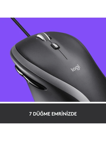 Logitech M500S 4.000 DPI Gelişmiş USB Kablolu Mouse - Siyah - Resim 7