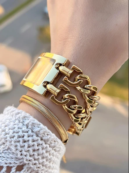 Tom Jones Çelik Kordon Kararma Renk Atma Yapmaz 3 Atm Suya Dayanıklı Kadın Kol Saati BTJ.YN10031.3 - Resim 3