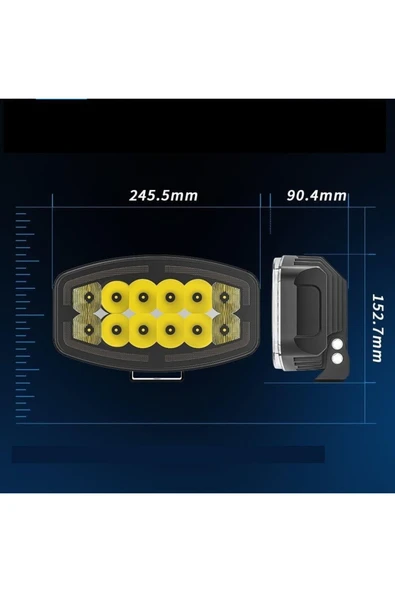 ASTRALED 10'' Beyaz Turuncu LED Spot Projektör + Drl Tır Kamyon Off Road 12-24VOLT 1 Adet - Resim 7