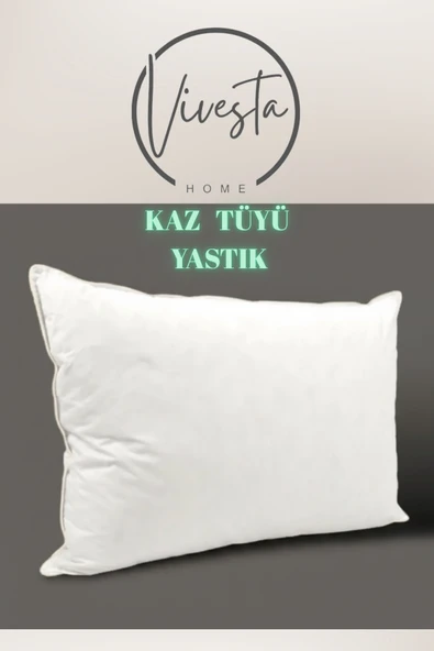 Vivesta Home %100 Kaz Tüyü Yastık – Ultra Konforlu, Yumuşak ve Nefes Alabilir Uyku Deneyimi ürün görseli 1