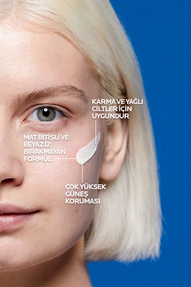 La Roche Posay Anthelios Uvmune 400 Oil Control Spf50+ Karma ve Yağlı Ciltler için Yüz Güneş Krem 50 ml - Resim 3