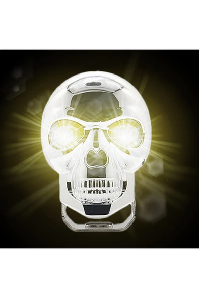 ASTRALED 1 Adet Gümüş Kuru Kafa Atv Utv Scooter Motosiklet LED Spot Far Sürüş Sis Gidon Lambası - Resim 3