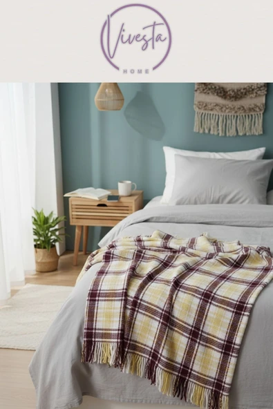 Vivesta Home Scotch Battaniye 180×220 cm – Lüks, Yumuşacık ve Sıcak Tutucu Konfor Battaniyesi ürün görseli