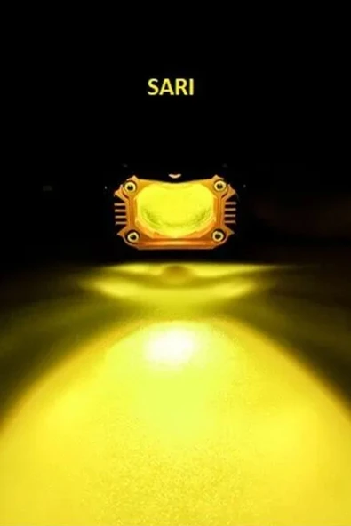 ASTRALED 1 Adet Motosiklet Modlu Lazer Led Sis Farı Çift Renk Beyaz Sarı Ultra Güçlü Sis Farı - Resim 4