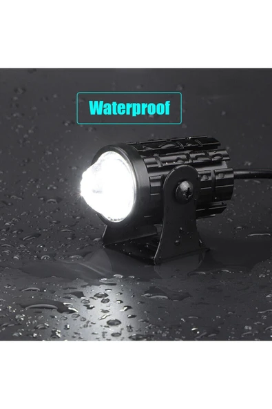 ASTRALED 1 Adet Beyaz / Sarı Renkli Universal Motosiklet Sis Farı Mini Spot Lens Led Far Uyumlu - Resim 5