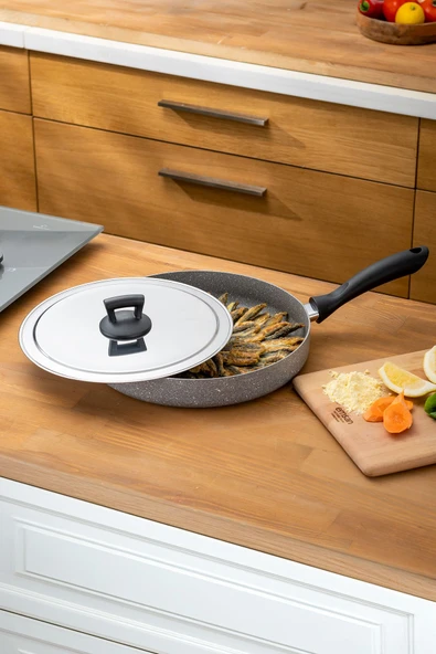 Rosa Granit Balık Tavası 30 cm - Resim 2