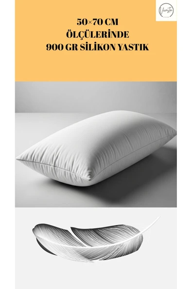 Vivesta Home 900 Gram Silikon Yastık – Ortopedik, Yumuşak ve Konforlu Uyku Yastığı ürün görseli 1