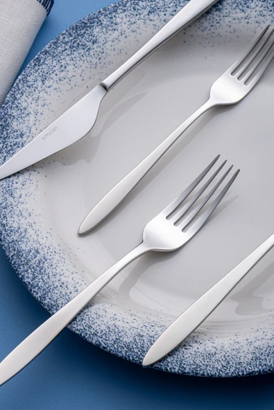 Yakamoz 24 Parça 6 Kişilik Kutulu Çatal Kaşık Bıçak Takımı - Resim 2