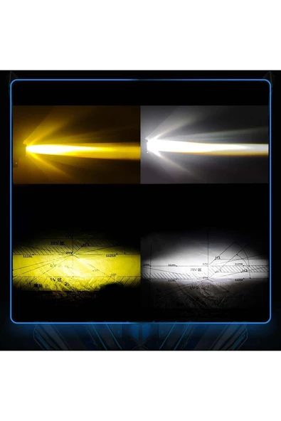 ASTRALED 1 Adet Motosiklet Atv Utv Scooter Offroad Beyaz Sarı Çift Renk Lazer Sis Farı Delici 12-80 Volt - Resim 5