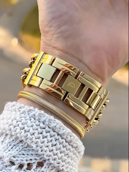 Tom Jones Çelik Kordon Kararma Renk Atma Yapmaz 3 Atm Suya Dayanıklı Kadın Kol Saati BTJ.YN10031.3 - Resim 4