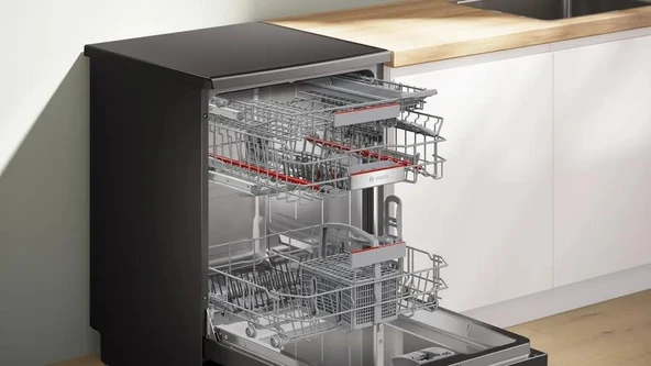 Bosch SMP6ENC60T Solo Bulaşık Makinesi 6 Programlı Siyah Inox - Resim 4