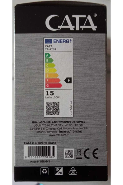 Cata Ct-4274b 15w Led Ampül E27 6500k Beyaz Işık 1550 Lm (15W=100W) - Resim 3