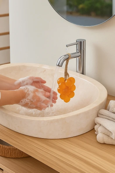 Üzüm Demeti Doğal Sabun – El Yapımı, Kokulu, 11’li - ZTSABUN  TURUNCU ürün görseli 1