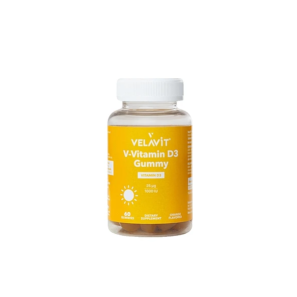 Velavit V-Vitamin D3 Gummy - Vitamin D3 İçeren Takviye Edici Gıda 60  Kapsül ürün görseli