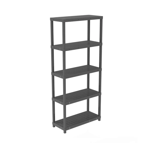 5 Katlı Delikli 43x93x210 Cm Plastik Raf - Depo, Arşiv, Kiler, Dosya, Market, Bakkal Rafı ürün görseli 1