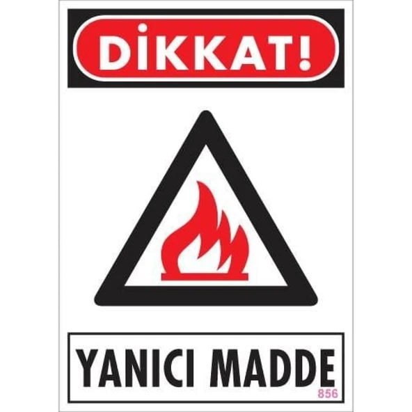 Dikkat Yanıcı Madde Uyarı Levhası 25x35 KOD:856 - Resim 3