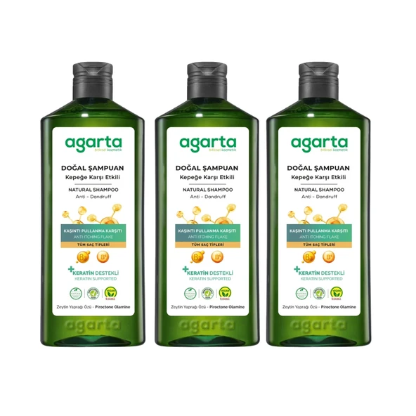 Agarta Doğal Kepeğe karşı Şampuan 400 ml x 3 Adet ürün görseli
