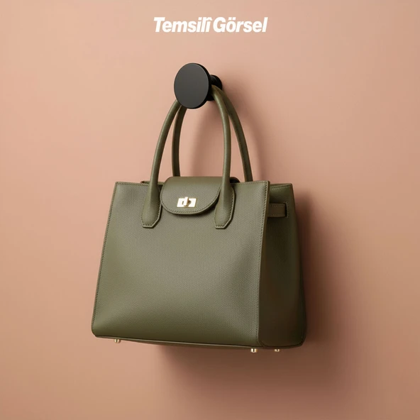 Alex Lüks Askı Mat Siyah Metal Askılık Banyo Mutfak Salon Askısı Şık Tasarım Dayanıklı Kullanım - Resim 2