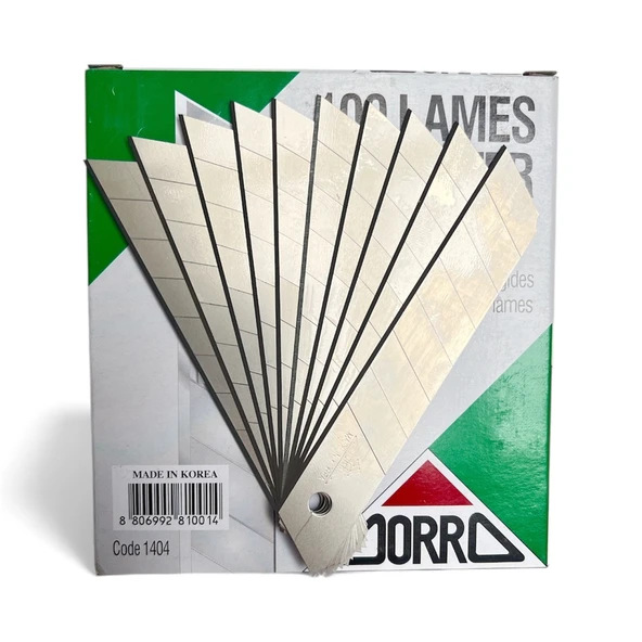 ZORRO 1404 Geniş Maket Bıçağı Yedeği 18mm 7 Kırımlı 100 Adet - Resim 5