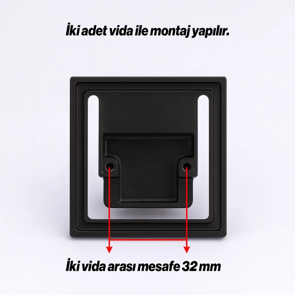 Marko Siyah Metal Gömme Tarz Mobilya Kulp 32 mm Modern Dekoratif Dolap ve Çekmece Kulbu Dayanıklı - Resim 4