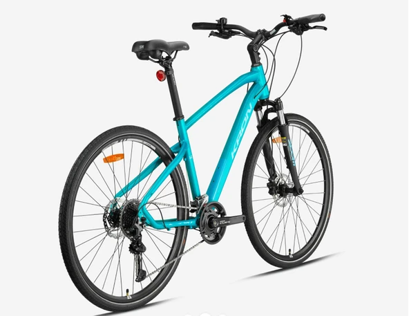 KRON TX 300 28 JANT 18 VİTES HİDROLİK DİSK FREN 20" YENİ CUES SİSTEM MAT TURKUAZ-MAVİ GREENWAY BİSİKLET) - Resim 3
