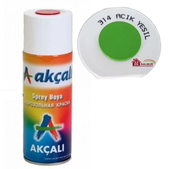 Akçalı Sprey Boya 400 ml 314 Açık Yeşil - Resim 3